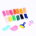 Тесто для лепки, 13 цветов, 200 г, 2 формочки, каток, шприц, МИКС - Фото 5