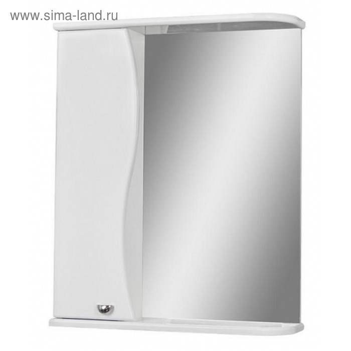 Зеркало шкаф для ванной комнаты «Айсберг. Волна 50», левый, 516×700 мм - Фото 1