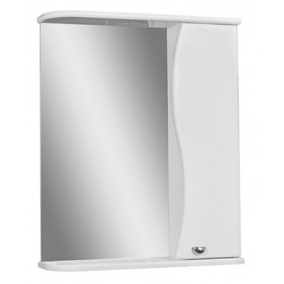 Зеркало шкаф для ванной комнаты «Айсберг. Волна 50», правый, 516×700 мм