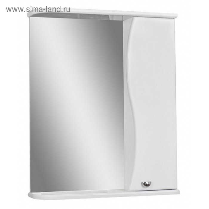 Зеркало шкаф для ванной комнаты «Айсберг. Волна 50», правый, 516×700 мм - Фото 1