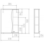Зеркало шкаф для ванной комнаты «Айсберг. Волна 50», правый, 516×700 мм - Фото 3