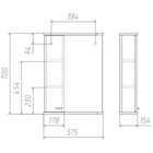 Зеркало шкаф для ванной комнаты «Айсберг. Классик 50», левый, 516×700 мм - Фото 2