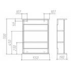 Зеркало шкаф для ванной комнаты «Айсберг. Милана 55», левый/правый, 550×700 мм, цвет белый - Фото 2