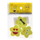 Набор фигурных ластиков «Смайл», 3 штуки, в блистере, МИКС - Фото 4