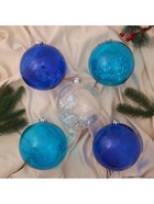 Ёлочные игрушки «Барбара», шары новогодние, d=15 см, набор 5 шт., МИКС - Фото 3