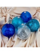 Ёлочные игрушки «Барбара», шары новогодние, d=15 см, набор 5 шт., МИКС - Фото 5