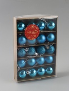 Ёлочные игрушки «Перелив», шары новогодние, d=3 см, набор 20 шт., синий - Фото 2