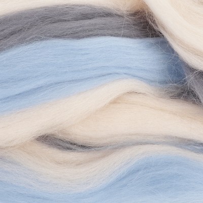 Шерсть для валяния 100% полутонкая шерсть 50 гр (мел.разн 25)