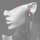 Серьги пусеты QF «Новогодние», 3 пары, снежинка и Дед Мороз, варежка, цветные - Фото 2