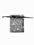 Мешочек подарочный «Звёзды», 10×12 см ( ± 1 см), фасовка 100 шт., чёрный с серебром - фото 116852992