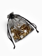 Мешочек подарочный «Звёзды», 10×12 см ( ± 1 см), фасовка 100 шт., чёрный с серебром - фото 116852994