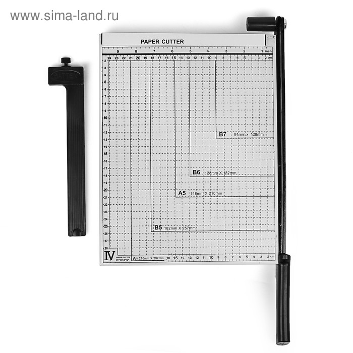 

Сабельный резак для бумаги A4, до 10 листов, металлическая основа, длина реза 320 мм