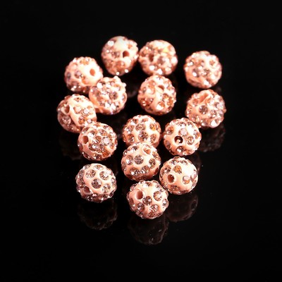 Бусина "Шамбала" 8мм (набор 15шт), цвет золотой