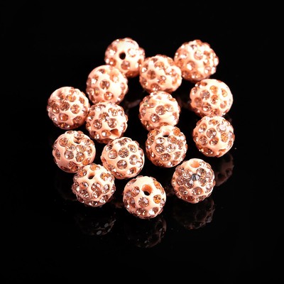 Бусина "Шамбала" 10мм (набор 15шт), цвет золотой