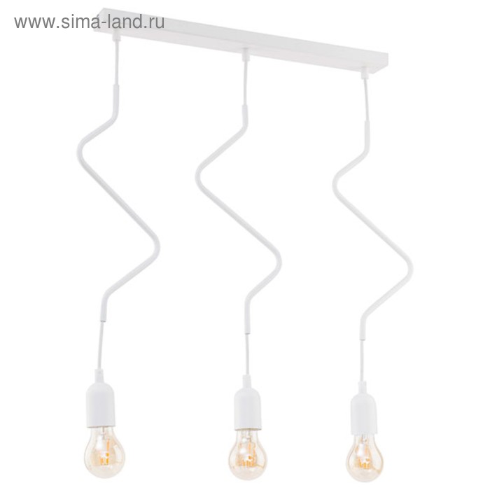 Светильник Zigzak 3x60Вт Е27 белый 50x16x62см - Фото 1