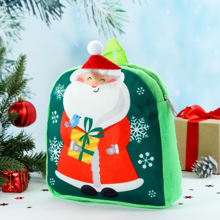 Новогодний детский рюкзак «Дедушка Мороз», 24×24см, на новый год - фото 1905492113