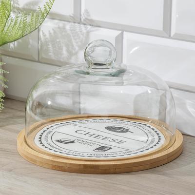 Блюдо с крышкой «Эстет. Сыр», 25×25×17 см