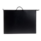 Папка для чертежей и рисунков А2, 650×480×50 мм, с ручками, пластиковая, молния сверху, Оникс, ПР 2-8, 0.9 мм, карман, «Чёрный» - Фото 1