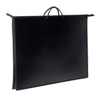 Папка для чертежей и рисунков А2, 650×480×50 мм, с ручками, пластиковая, молния сверху, Оникс, ПР 2-8, 0.9 мм, карман, «Чёрный» - Фото 2