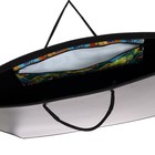 Папка для чертежей и рисунков А2, 650×480×50 мм, с ручками, пластиковая, молния сверху, Оникс, ПР 2-8, 0.9 мм, карман, «Чёрный» - Фото 5