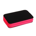 Пенал школьный, 2 секции, 11×19 см, ярко-розовый - Фото 3