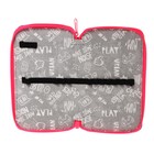 Пенал школьный, 2 секции, 11×19 см, ярко-розовый - Фото 5