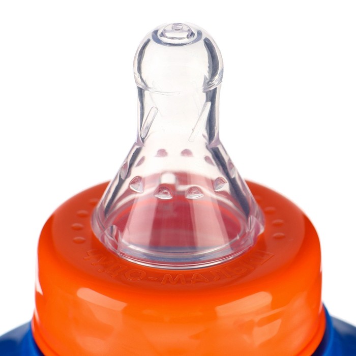 Бутылочка для кормления «Лучший ребёнок», классическое горло, приталенная, с ручками, 150 мл., от 0 мес., цвет синий - фото 1898143666