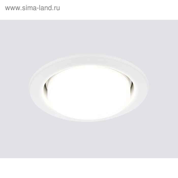Светильник Ambrella light встраиваемый, GX53, цвет белый, d=90 мм - Фото 1