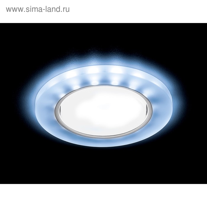 Светильник Ambrella light встраиваемый светодиодный, GX53, 3Вт, цвет хром, d=85 мм - Фото 1