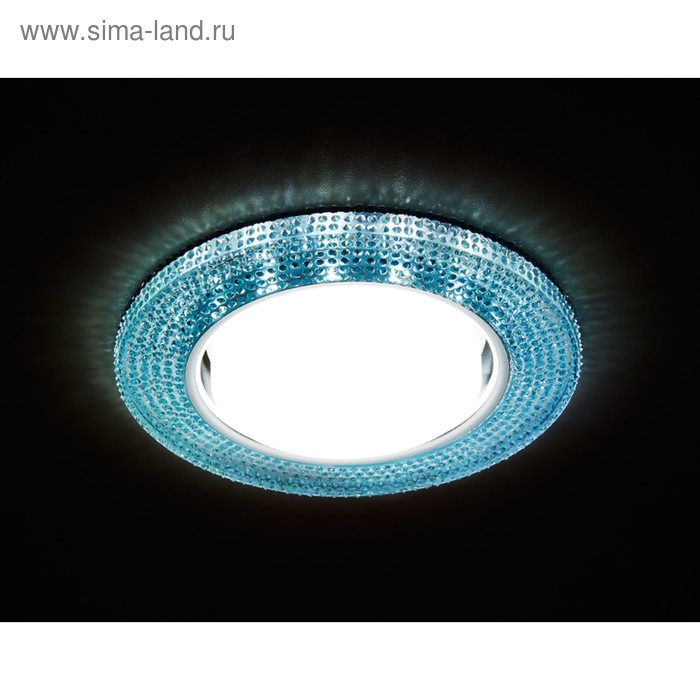 Светильник Ambrella light встраиваемый светодиодный, G5.3, 3Вт, цвет хром, сапфир, d=85 мм - Фото 1
