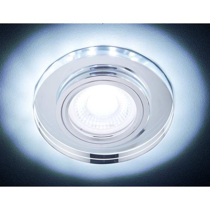 Светильник Ambrella light встраиваемый светодиодный, G5.3, 3Вт, цвет хром, d=60 мм - фото 1906941586
