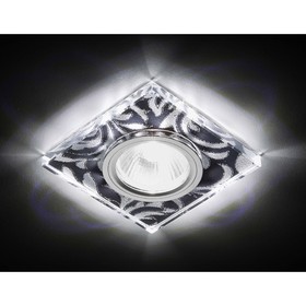 Светильник Ambrella light встраиваемый светодиодный, G5.3, 3Вт, цвет чёрный, серебро, d=55 мм