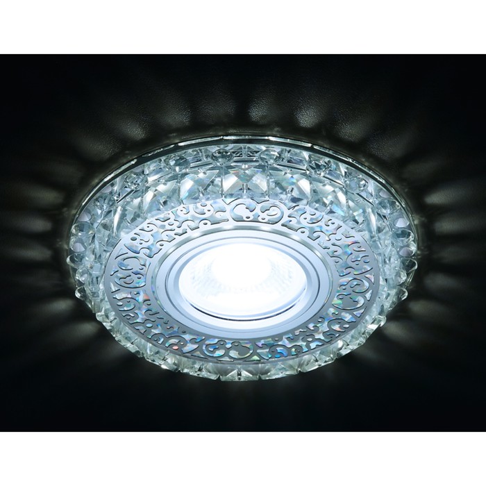 Светильник Ambrella light встраиваемый светодиодный, G5.3, 3Вт, цвет хром, d=65 мм - фото 1906941622