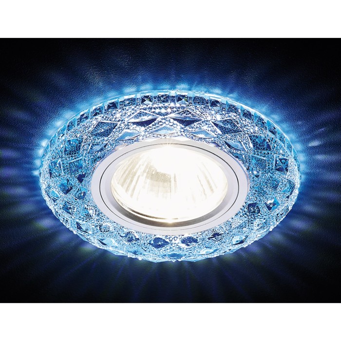 Светильник Ambrella light встраиваемый светодиодный, G5.3, 3Вт, цвет голубой, d=65 мм
