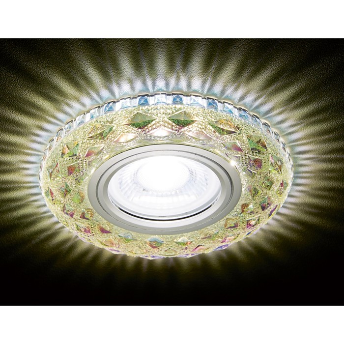 Светильник Ambrella light встраиваемый светодиодный, G5.3, 3Вт, цвет перламутровый, d=65 мм - фото 1906941631