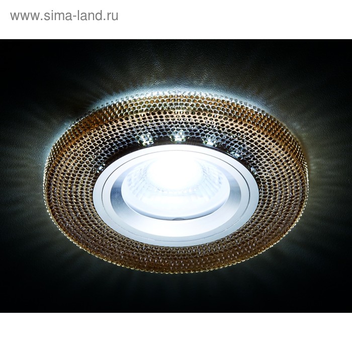Светильник Ambrella light встраиваемый светодиодный, G5.3, 3Вт, цвет коричневый, d=65 мм - Фото 1