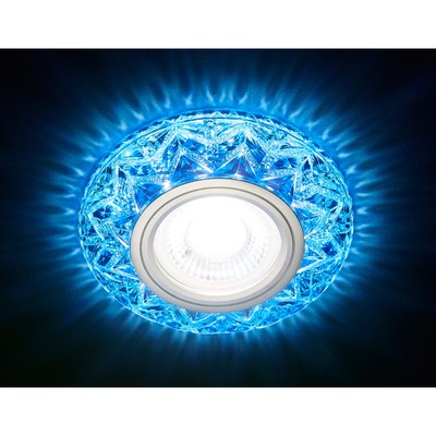Светильник Ambrella light встраиваемый светодиодный, G5.3, 3Вт, цвет голубой, d=60 мм
