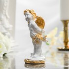 Статуэтка "Амур", цвет белый, с золотистым декором, 17 см - Фото 2