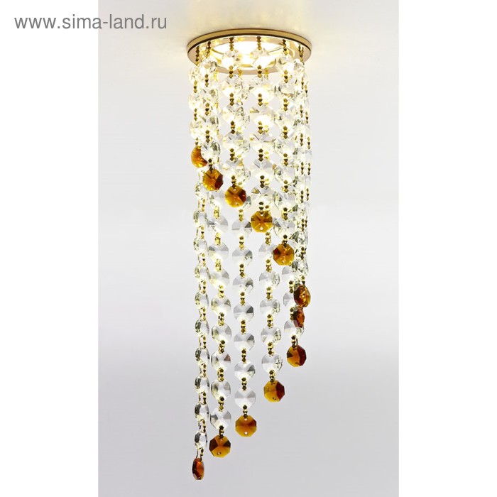 Светильник Ambrella light встраиваемый, MR16, GU5.3, цвет золото, d=60 мм - Фото 1