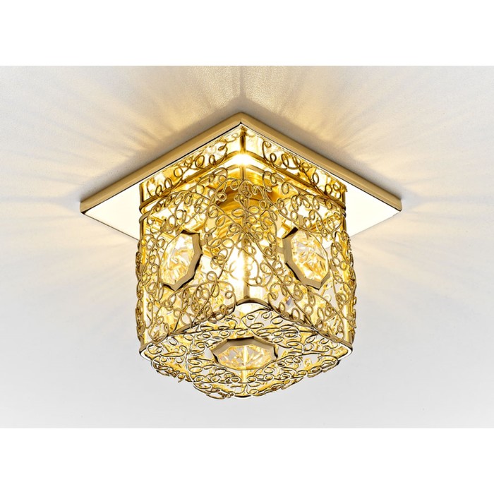Светильник Ambrella light встраиваемый, G9, цвет золото, d=60 мм - фото 1906941708