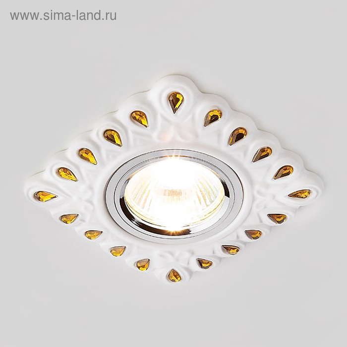 Светильник Ambrella light встраиваемый, MR16, GU5.3, цвет белый, d=65 мм - Фото 1