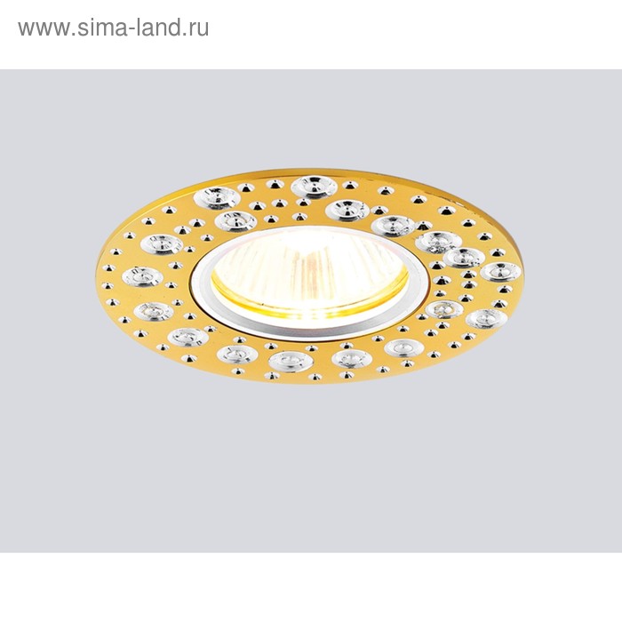 Светильник Ambrella light встраиваемый, MR16, GU5.3, цвет золото, d=60 мм - Фото 1