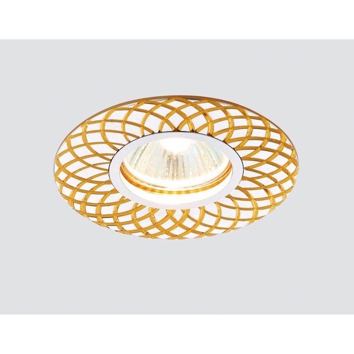 Светильник Ambrella light встраиваемый, MR16, GU5.3, цвет золото, d=60 мм - фото 1906941754