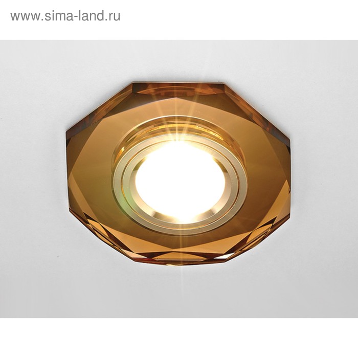 Светильник Ambrella light встраиваемый, MR16, GU5.3, цвет коричневый, d=60 мм - Фото 1