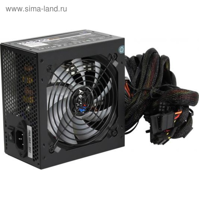 Блок питания Aerocool ATX 750W KCAS-750G 80+ gold (24+4+4pin) APFC 120mm red LED 7xSATA RTL - Фото 1