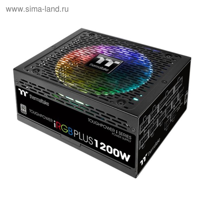 Блок питания Thermaltake ATX 1200W Toughpower iRGB Plus 80+ platinum APFC 140mm LED 12xSATA RTL   38 - Фото 1