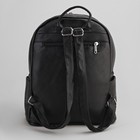 Рюкзак молодёжный, отдел на молнии, 3 наружных кармана, цвет чёрный - Фото 3