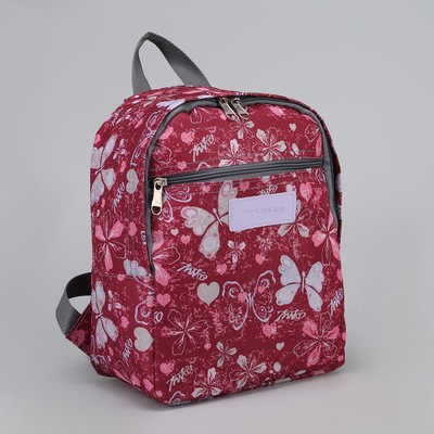 Рюкзак детский, отдел на молнии, наружный карман, цвет красный