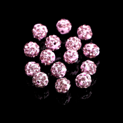 Бусина «Шамбала» 6 мм (набор 15 шт.), цвет сиреневый