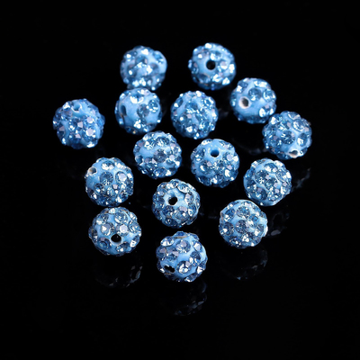 Бусина «Шамбала» 6 мм (набор 15 шт.), цвет дымчато-синий